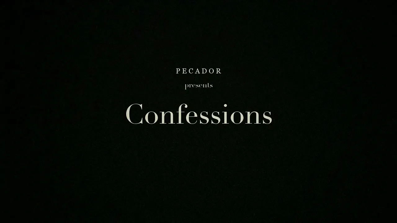 Confessions, the Pecador film: a frame from the confessional booth